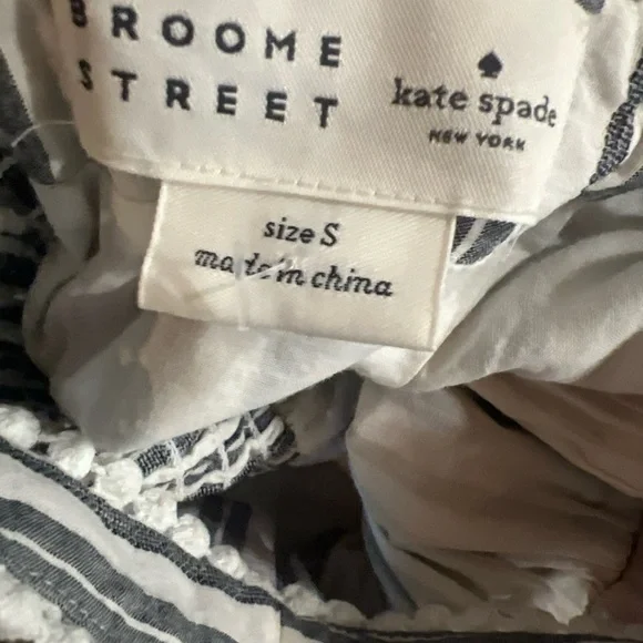 Kate Spade Broome Street Red Floral Embroidered Stripe Tiered Midi Dress S - Picture 10 of 12